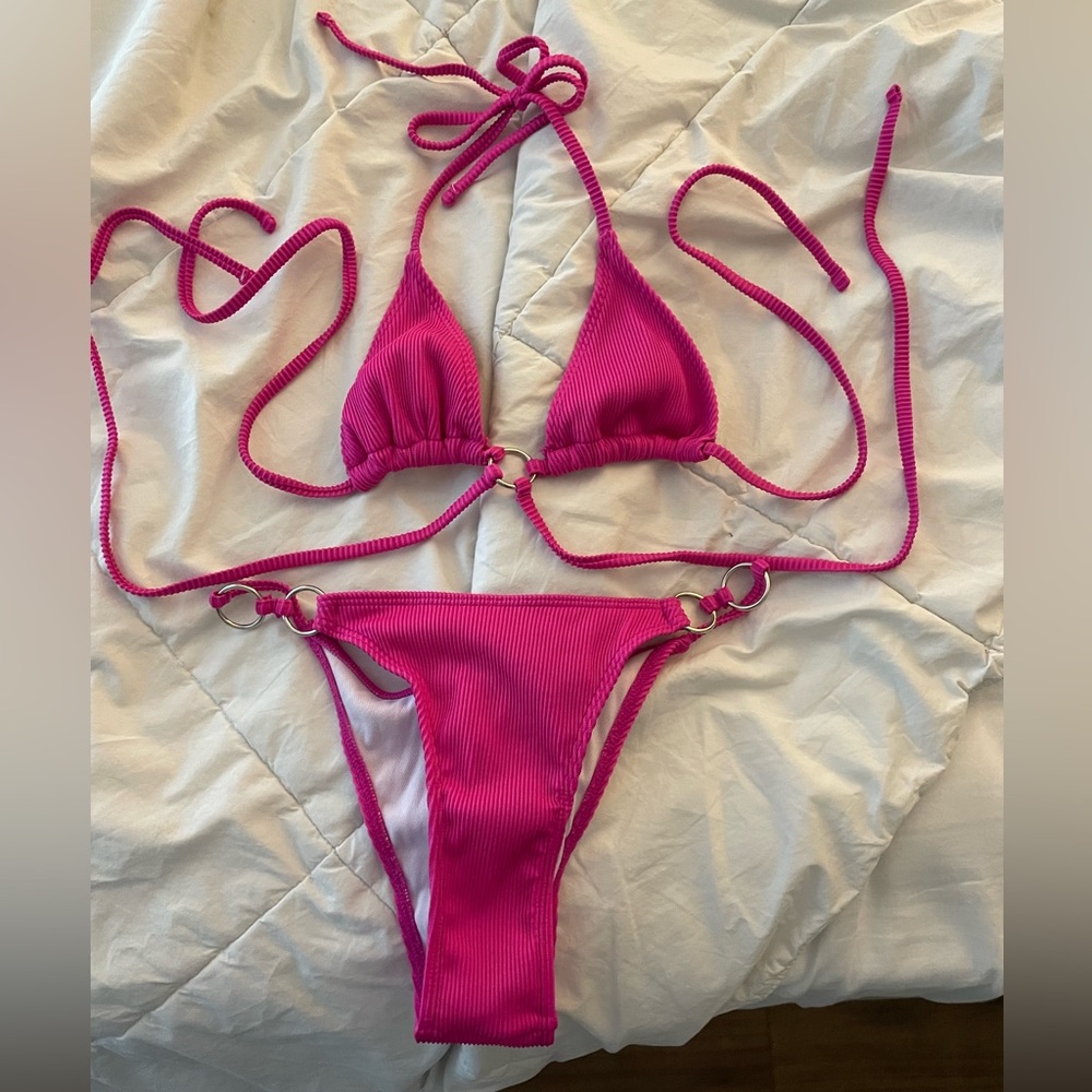 Hot Pink SHEIN Bikini